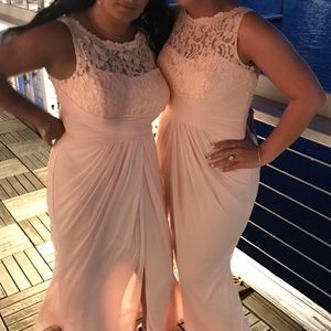 Petal pink bridesmaid dress from davids bridal